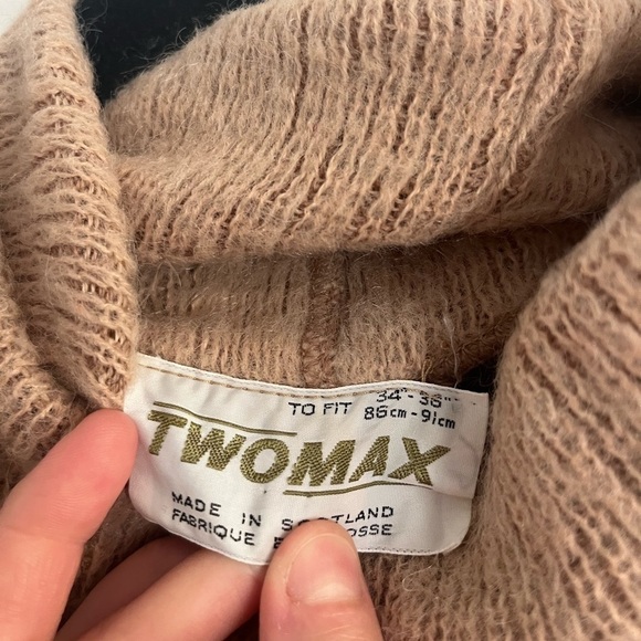 Vintage Twomax Scotland Turtleneck Color Block Sweater Small - Picture 2 of 9